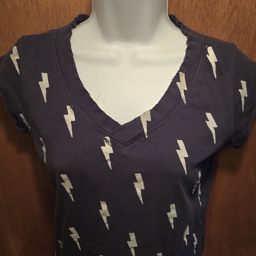 Heritage 1981 Black Lightning Bolt Tee SzM - Picture 5 of 8